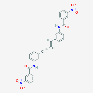 molecular formula C30H20N4O6 B403015 3-nitro-N-(3-{4-[3-({3-nitrobenzoyl}amino)phenyl]-3-buten-1-ynyl}phenyl)benzamide 