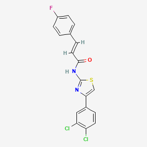 N-[4-(3,4-dichlorophenyl)-1,3-thiazol-2-yl]-3-(4-fluorophenyl)acrylamide