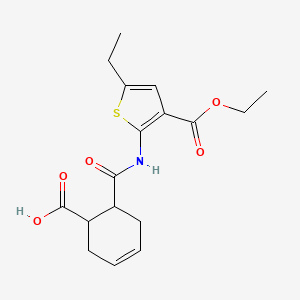 6-{[3-(Ethoxycarbonyl)-5-ethylthiophen-2-yl]carbamoyl}cyclohex-3-ene-1-carboxylic acid