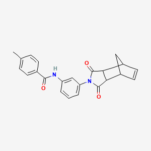 N-[3-(1,3-dioxo-1,3,3a,4,7,7a-hexahydro-2H-4,7-methanoisoindol-2-yl)phenyl]-4-methylbenzamide