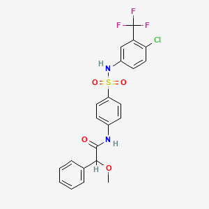 N-[4-({[4-chloro-3-(trifluoromethyl)phenyl]amino}sulfonyl)phenyl]-2-methoxy-2-phenylacetamide