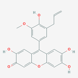 molecular formula C23H18O7 B4030226 2,6,7-Trihydroxy-9-(4-hydroxy-3-methoxy-5-prop-2-enylphenyl)xanthen-3-one 