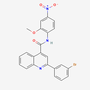 2-(3-bromophenyl)-N-(2-methoxy-4-nitrophenyl)quinoline-4-carboxamide