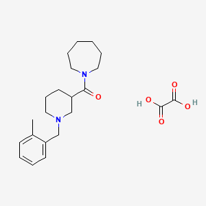 Azepan-1-yl-[1-[(2-methylphenyl)methyl]piperidin-3-yl]methanone;oxalic acid