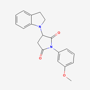 3-(2,3-dihydro-1H-indol-1-yl)-1-(3-methoxyphenyl)pyrrolidine-2,5-dione