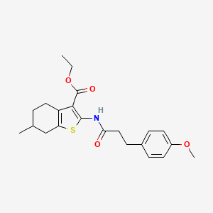 ethyl 2-{[3-(4-methoxyphenyl)propanoyl]amino}-6-methyl-4,5,6,7-tetrahydro-1-benzothiophene-3-carboxylate