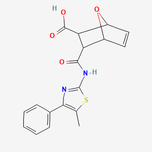 3-{[(5-methyl-4-phenyl-1,3-thiazol-2-yl)amino]carbonyl}-7-oxabicyclo[2.2.1]hept-5-ene-2-carboxylic acid