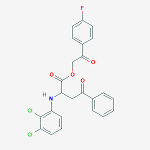 2-(4-fluorophenyl)-2-oxoethyl 2-[(2,3-dichlorophenyl)amino]-4-oxo-4-phenylbutanoate