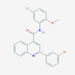 2-(3-bromophenyl)-N-(5-chloro-2-methoxyphenyl)quinoline-4-carboxamide