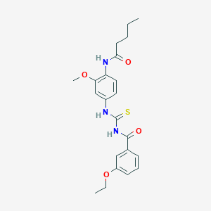 3-ethoxy-N-({[3-methoxy-4-(pentanoylamino)phenyl]amino}carbonothioyl)benzamide