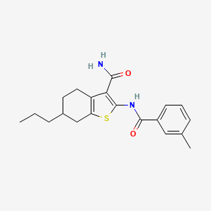 2-[(3-methylbenzoyl)amino]-6-propyl-4,5,6,7-tetrahydro-1-benzothiophene-3-carboxamide