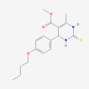 molecular formula C17H22N2O3S B4030342 Methyl 6-(4-butoxyphenyl)-4-methyl-2-sulfanyl-1,6-dihydropyrimidine-5-carboxylate 