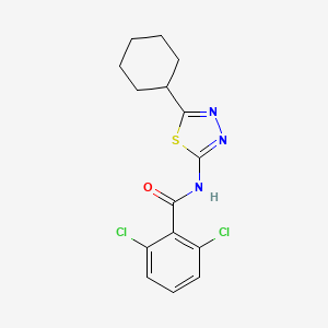 molecular formula C15H15Cl2N3OS B4030389 2,6-dichloro-N-(5-cyclohexyl-1,3,4-thiadiazol-2-yl)benzamide 