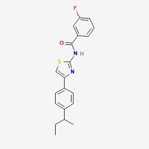 N-[4-(4-sec-butylphenyl)-1,3-thiazol-2-yl]-3-fluorobenzamide