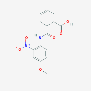 molecular formula C16H18N2O6 B4030408 6-[(4-Ethoxy-2-nitrophenyl)carbamoyl]cyclohex-3-ene-1-carboxylic acid 