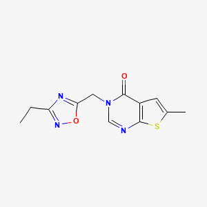 3-[(3-ethyl-1,2,4-oxadiazol-5-yl)methyl]-6-methylthieno[2,3-d]pyrimidin-4(3H)-one