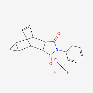 4-[2-(trifluoromethyl)phenyl]-4-azatetracyclo[5.3.2.0~2,6~.0~8,10~]dodec-11-ene-3,5-dione