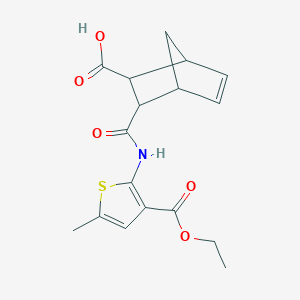 3-{[3-(Ethoxycarbonyl)-5-methylthiophen-2-yl]carbamoyl}bicyclo[2.2.1]hept-5-ene-2-carboxylic acid