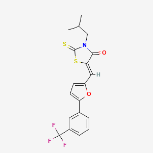 3-isobutyl-2-thioxo-5-({5-[3-(trifluoromethyl)phenyl]-2-furyl}methylene)-1,3-thiazolidin-4-one