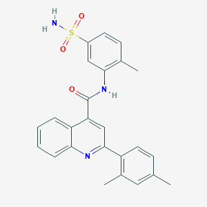 2-(2,4-DIMETHYLPHENYL)-N-(2-METHYL-5-SULFAMOYLPHENYL)-4-QUINOLINECARBOXAMIDE