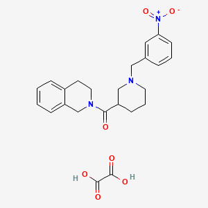 3,4-dihydro-1H-isoquinolin-2-yl-[1-[(3-nitrophenyl)methyl]piperidin-3-yl]methanone;oxalic acid