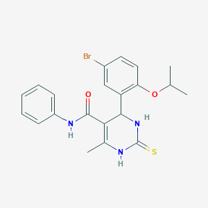 6-[5-bromo-2-(propan-2-yloxy)phenyl]-4-methyl-N-phenyl-2-sulfanyl-1,6-dihydropyrimidine-5-carboxamide