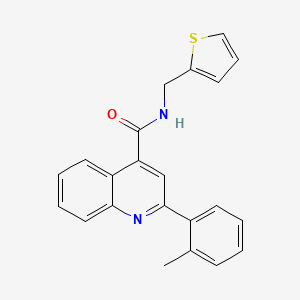 2-(2-methylphenyl)-N-(thiophen-2-ylmethyl)quinoline-4-carboxamide