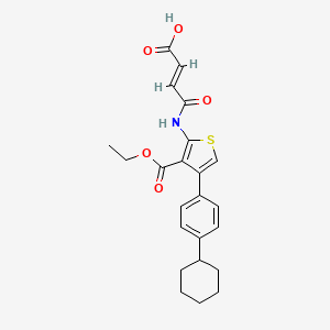 4-{[4-(4-cyclohexylphenyl)-3-(ethoxycarbonyl)-2-thienyl]amino}-4-oxo-2-butenoic acid