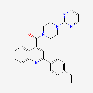 molecular formula C26H25N5O B4030570 [2-(4-ETHYLPHENYL)-4-QUINOLYL][4-(2-PYRIMIDINYL)PIPERAZINO]METHANONE 