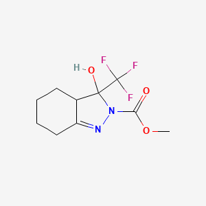 methyl 3-hydroxy-3-(trifluoromethyl)-4,5,6,7-tetrahydro-3aH-indazole-2-carboxylate