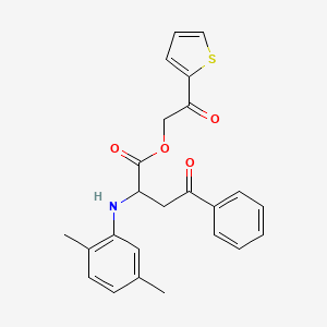 2-Oxo-2-(thiophen-2-yl)ethyl 2-[(2,5-dimethylphenyl)amino]-4-oxo-4-phenylbutanoate