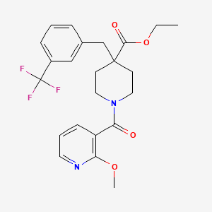 ethyl 1-[(2-methoxy-3-pyridinyl)carbonyl]-4-[3-(trifluoromethyl)benzyl]-4-piperidinecarboxylate