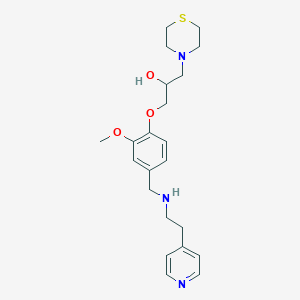 1-[2-methoxy-4-({[2-(4-pyridinyl)ethyl]amino}methyl)phenoxy]-3-(4-thiomorpholinyl)-2-propanol