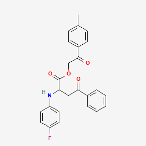 2-(4-methylphenyl)-2-oxoethyl 2-[(4-fluorophenyl)amino]-4-oxo-4-phenylbutanoate