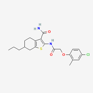 2-{[(4-chloro-2-methylphenoxy)acetyl]amino}-6-propyl-4,5,6,7-tetrahydro-1-benzothiophene-3-carboxamide