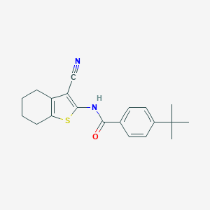 molecular formula C20H22N2OS B403065 4-tert-butyl-N-(3-cyano-4,5,6,7-tetrahydro-1-benzothiophen-2-yl)benzamide CAS No. 312917-13-8