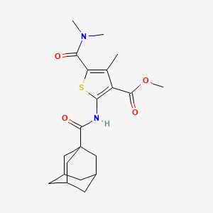 molecular formula C21H28N2O4S B4030661 Methyl 2-(adamantane-1-carbonylamino)-5-(dimethylcarbamoyl)-4-methylthiophene-3-carboxylate 