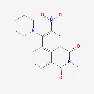 2-ETHYL-5-NITRO-6-PIPERIDINO-1H-BENZO[DE]ISOQUINOLINE-1,3(2H)-DIONE