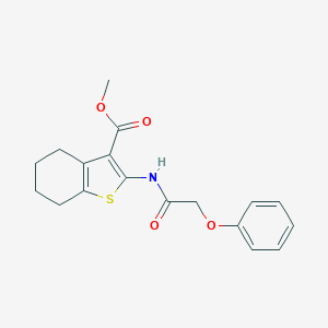molecular formula C18H19NO4S B403068 Methyl 2-[(phenoxyacetyl)amino]-4,5,6,7-tetrahydro-1-benzothiophene-3-carboxylate CAS No. 324073-88-3