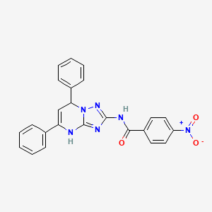 N-{5,7-DIPHENYL-4H,7H-[1,2,4]TRIAZOLO[1,5-A]PYRIMIDIN-2-YL}-4-NITROBENZAMIDE