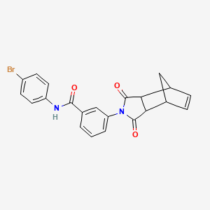 N-(4-bromophenyl)-3-(1,3-dioxo-1,3,3a,4,7,7a-hexahydro-2H-4,7-methanoisoindol-2-yl)benzamide