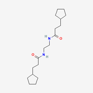 3-Cyclopentyl-N-[2-(3-cyclopentylpropanamido)ethyl]propanamide