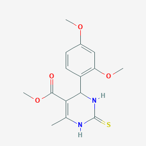 Methyl 6-(2,4-dimethoxyphenyl)-4-methyl-2-sulfanyl-1,6-dihydropyrimidine-5-carboxylate