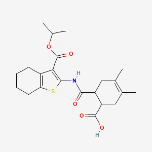 3,4-Dimethyl-6-({3-[(propan-2-yloxy)carbonyl]-4,5,6,7-tetrahydro-1-benzothiophen-2-yl}carbamoyl)cyclohex-3-ene-1-carboxylic acid