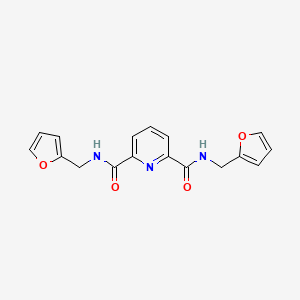 molecular formula C17H15N3O4 B4030722 N2,N6-BIS[(FURAN-2-YL)METHYL]PYRIDINE-2,6-DICARBOXAMIDE 