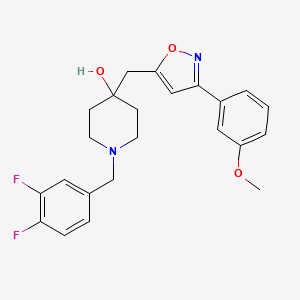 1-(3,4-difluorobenzyl)-4-{[3-(3-methoxyphenyl)-5-isoxazolyl]methyl}-4-piperidinol