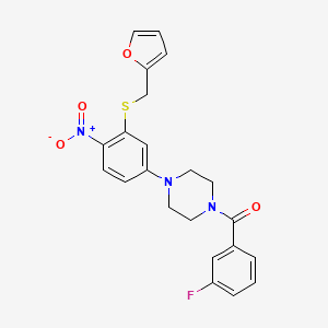 1-(3-fluorobenzoyl)-4-{3-[(2-furylmethyl)thio]-4-nitrophenyl}piperazine