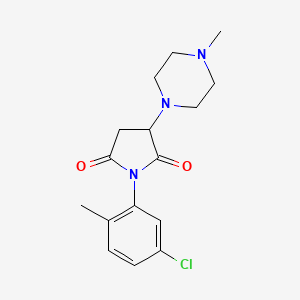 1-(5-chloro-2-methylphenyl)-3-(4-methyl-1-piperazinyl)-2,5-pyrrolidinedione