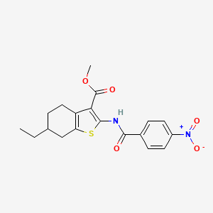 Methyl 6-ethyl-2-{[(4-nitrophenyl)carbonyl]amino}-4,5,6,7-tetrahydro-1-benzothiophene-3-carboxylate