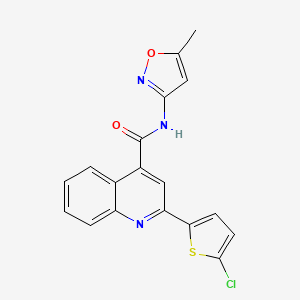 2-(5-chlorothiophen-2-yl)-N-(5-methyl-1,2-oxazol-3-yl)quinoline-4-carboxamide